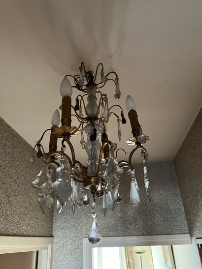 null Chandelier with pendants 

H : 60 cm 

Wear and small chips