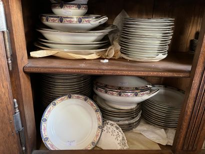 null 
Mannette part of table service in Limoges and various restocking to edge of...