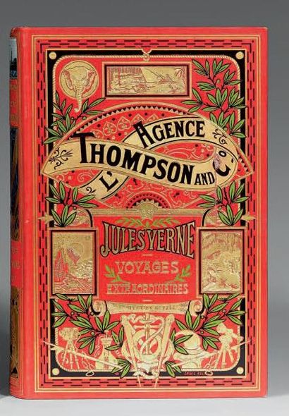 VERNE (Jules) L'Agence Thompson and C°. Paris, Hetzel, s. d. [1907]. In-4°, cartonnage...