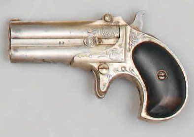 null Pistolet Remington double Deringer "Model Over-Under", calibre 41 ; finition...