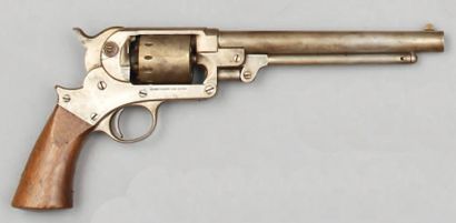  Revolver à percussion Starr Army modèle 1863, finition grisée ; canon rond de 8",...