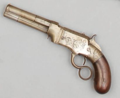  Rare revolver Smith & Wesson model Volcanic à répétition, calibre 31 ; finition...