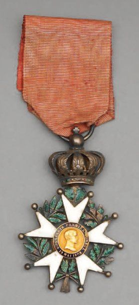  Croix de chevalier de l'ordre de la Légion d'Honneur en argent, émaillée ; modèle...