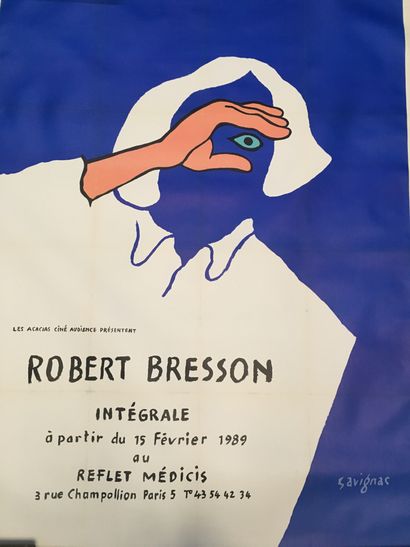 null D'après Raymond SAVIGNAC 

Robert Bresson 

Ensemble 2 affiches dont affiche...