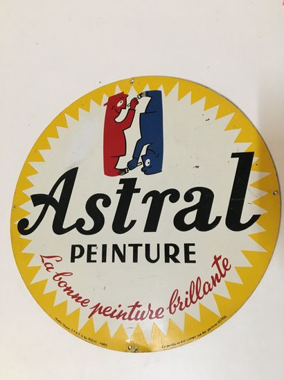 null D'après Raymond SAVIGNAC 

Astral peinture émail 

Tondo publicitaire double...