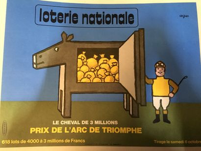 null D'après Raymond SAVIGNAC 

Loterie Nationale; Loterie Nationale 1973 (Le cheval...