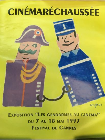 null D'après Raymond SAVIGNAC 

Cinémaréchaussée

 2 affiches dont une offset en...