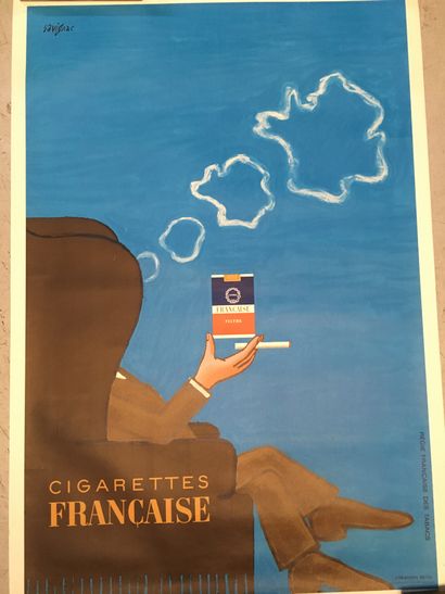null D'après Raymond SAVIGNAC

 Cigarettes Française; Cigarettes Collie ; Cigarettes...