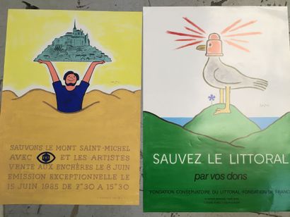 null D'après Raymond SAVIGNAC 

Gardez la France propre; Sauvons le Mont Saint- Michel;...