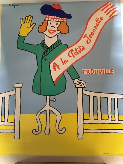 null D'après Raymond SAVIGNAC 

A la petite Jeannette ensemble de 2 affiches offset...