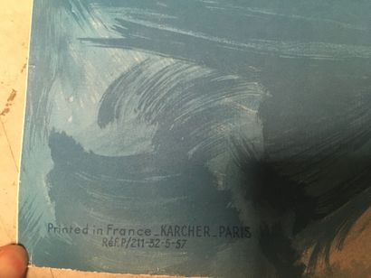 null D'après Raymond SAVIGNAC 

Air France affiche en couleurs édition Karcher, Paris...