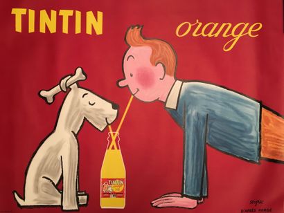 null D'après Raymond SAVIGNAC et HERGE 

Tintin orange 

1 affiche en couleurs, édition...