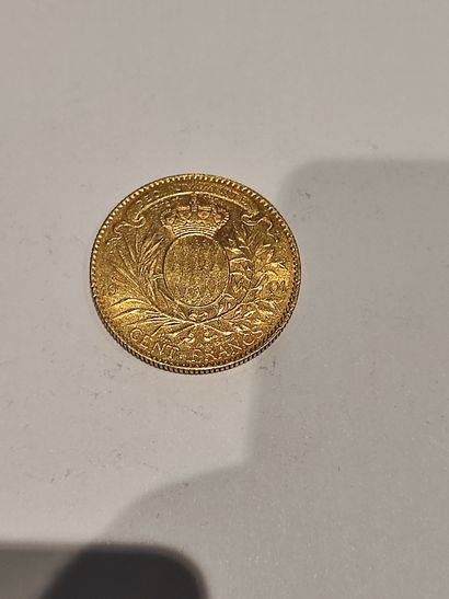 null Pièce de 100 Francs or Albert Ier de Monaco, datée 1901.
32.20 g.
