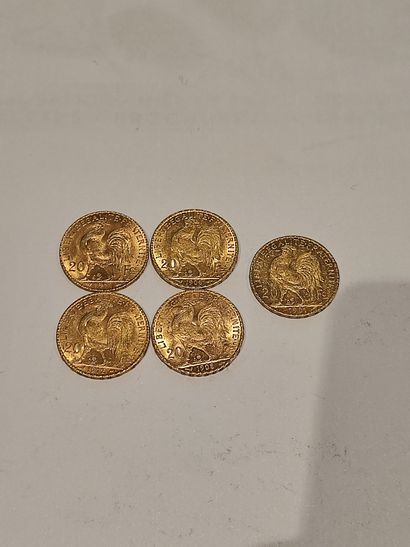 null 5 pièces de 20 Francs or 