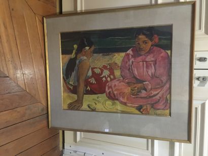 null Lot de trois reproductions d'après MATISSE , Picasso (67X53 cm), GAUGUIN. JOINT...