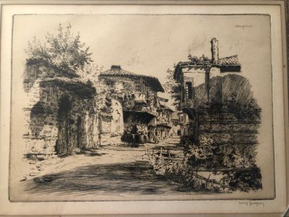 null Henry de WAROQUIER (1881-1970),View of the church of San Simeone Piccolo in...