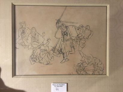 D'après, Utagawa Kuniyoshi 1798-1861, Guerriers,...