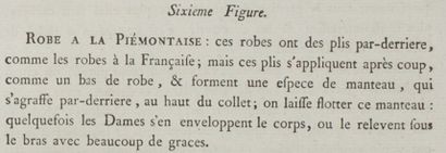 null Rare robe dite à la Piémontaise, époque Louis XVI, vers 1780.
Gros de Tours...