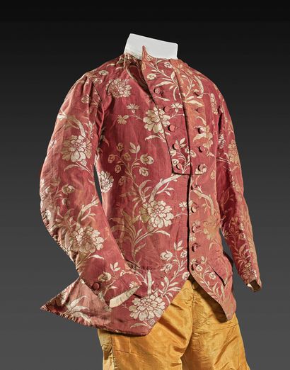 null Rare interior jacket for man, circa 1750.
Jacket with folded collar and double...