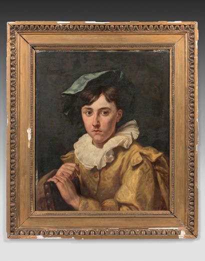 École FRANÇAISE du XIXe siècle Figure of a young boy
Panel.
56 x 46 cm