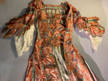 null French dress complete with its stomach piece, Provence, circa 1763, Louis XV...