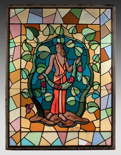 Ève 
Large stained glass window in polychrome...
