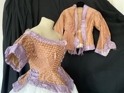 Dress bodices with transformation, circa...