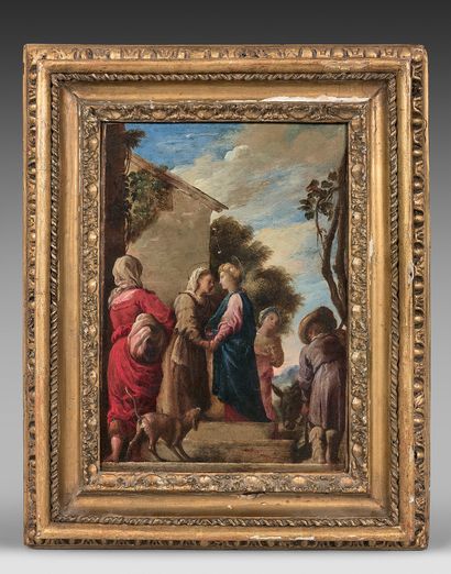 École ITALIENNE du XVIIe siècle, atelier de Domenico FETTI The Visitation
Panel pasted...