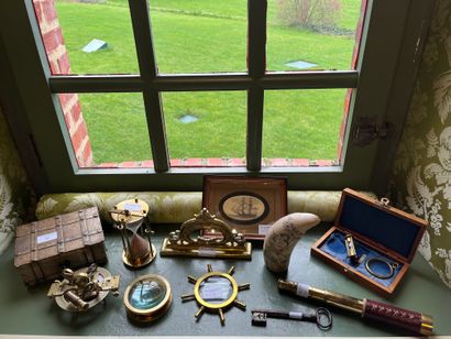 Lot of marine objects including measuring...