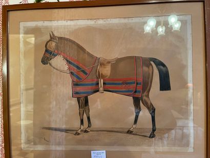 null D’après Alfred de DREUX (1810-1860)
« Motifs Equestre. Amazone et lévriers »
Lithographie...
