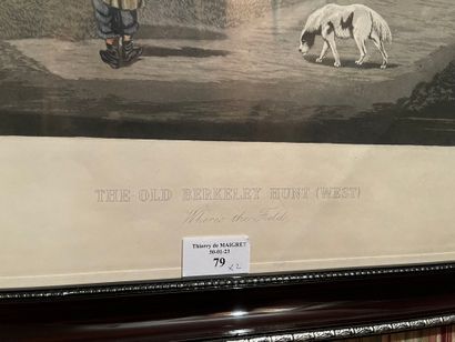 null After Frank WATKINS - Two English engravings in colors 
"The Old Berkeley Hunt".
49,5...