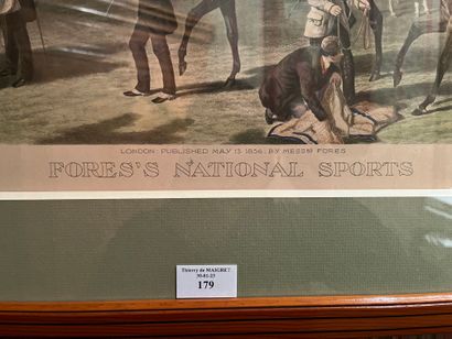 null D’après J.E. HERRINGS (1795-1865)
« Forest’s National Sports » 
Gravure en couleurs.
38...