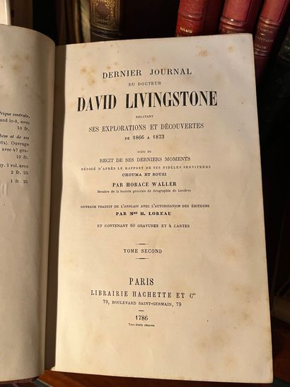 null Lot de livres: "Dernier Journal D. Livingstone" (2 tomes) "La caravane sans...