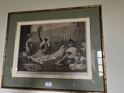 null Two frames: after Benjamin CONSTANT (1845-1902)
"Harem" Lithograph in black,...