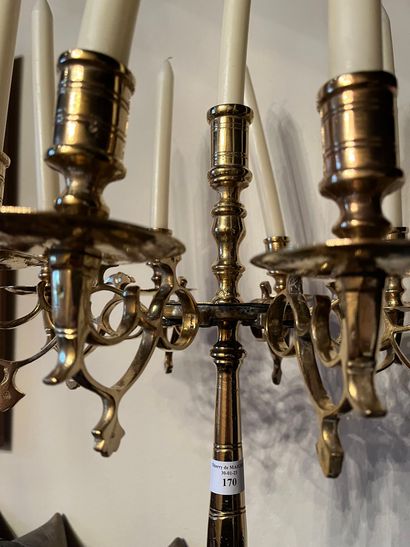 null Tripod candelabra in bronze with nine arms of light.
H : 55 cm


COLLECTION...
