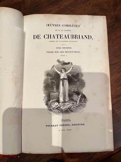 null "Oeuvres complètes" de M Le Vicomte de Chateaubriand, Paris dont 1836, Pourrat...