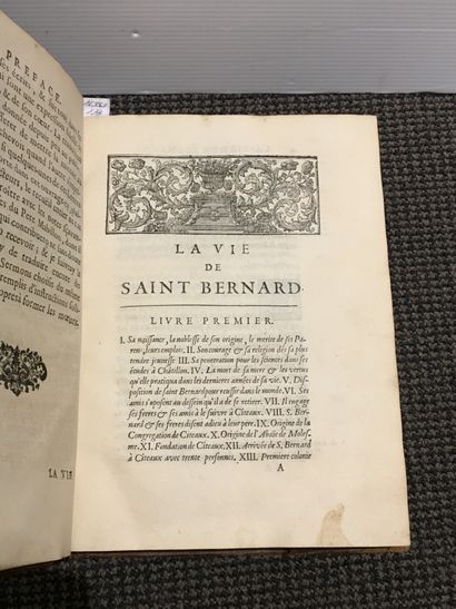 null VILLEFORE La Vie de St Bernard premier abbé de Clairvaux. Paris, 1704. 
All...