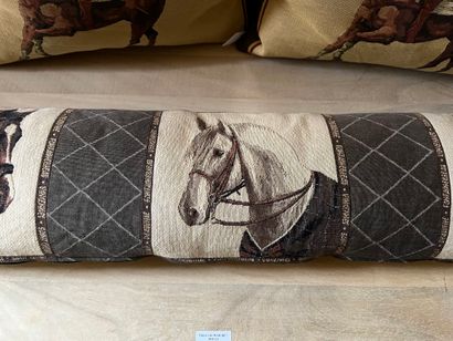 null Two cushions "Royal Polo Team" (40 x 44 cm) and a door cushion on the theme...