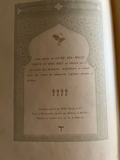 null The book of the Thousand and One Nights, Editions Eugène Pasquelle in Paris,...