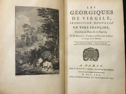 VIRGILE. The Georgics. New translation in French verse [...] by M. Delille. In Paris,...
