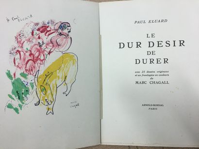 ÉLUARD (Paul). Le Dur desir de durer. Paris, Arnold-Bordas, s. d. [1946]. In-folio...