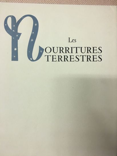 GIDE (André). Les Nourritures terrestres. S. l., Éditions Vialetay, 1950. Grand in-4°...