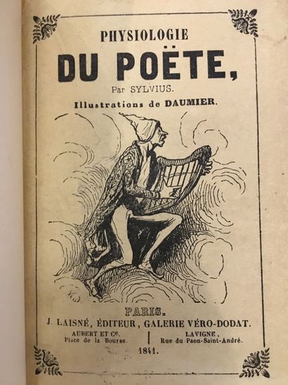 null [DAUMIER]. SYLVIUS (Edmond Texier, alias). Physiologie du poëte. Paris, Laisné,...
