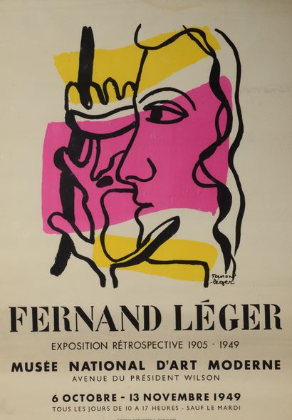  (d’après) Fernand Léger 1881 - 1955) «Exposition rétrospective 1949 Fernand Léger... Gazette Drouot