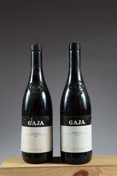 2 bouteilles BARBARESCO Gaja 1993 & 1997...