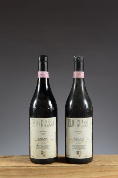 2 bouteilles BAROLO Elio Grasso 1993 (es...