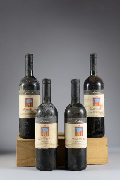 4 bouteilles ROSSO LAZIO Montiano 1998 (es,...