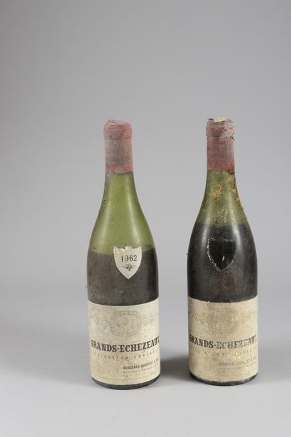 null 2 bouteilles GRANDS-ÉCHEZEAUX, Mongeard-Mugneret 1962 (et, ela, 1 MB/B, 1 V...