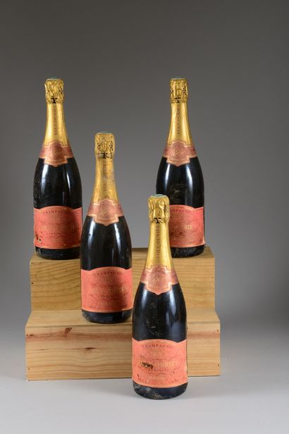 4 bouteilles CHAMPAGNE rosé, Egly-Ouriet...