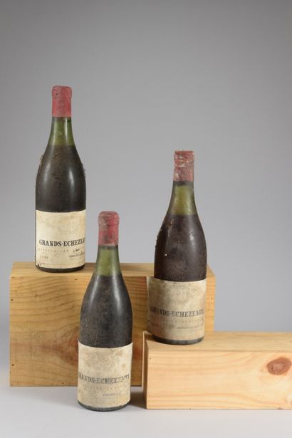 null 3 bouteilles GRANDS-ÉCHEZEAUX, Mongeard-Mugneret 1959 (et, ela, LB, 1 caps ...